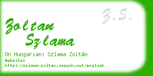 zoltan szlama business card